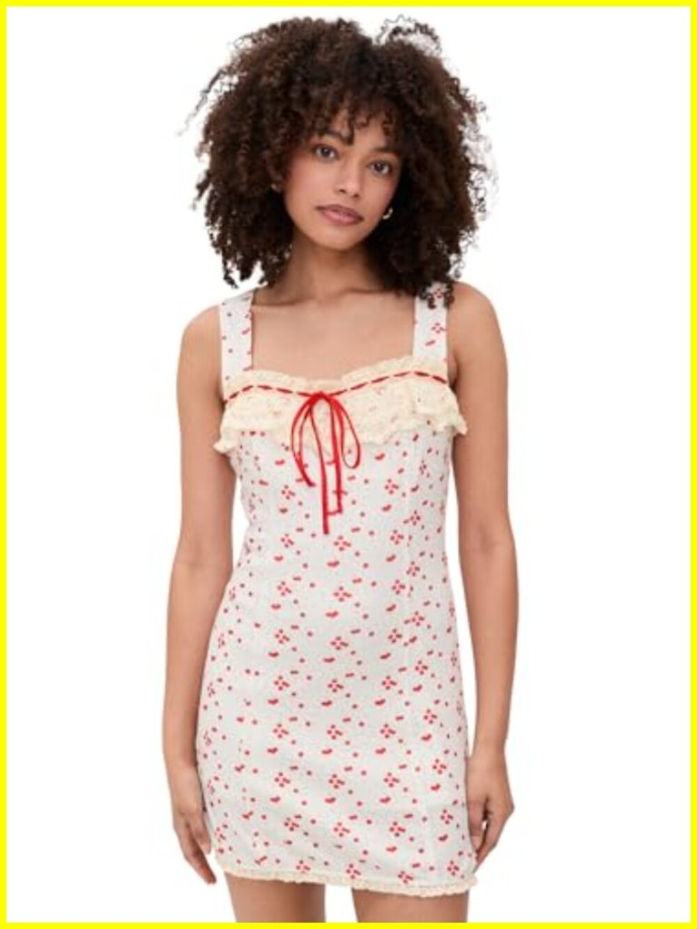 Fitted Floral Mini Dress Square Neck Sleeveless Lightweight Stretch
